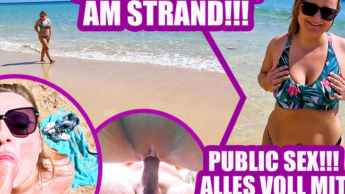 CUM FACE ON THE BEACH!!! PUBLIC SEX: Everything covered in SAND and CUM?!