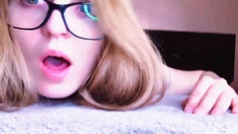 Petite Nerdy Girl With Glasses Sucks And Gets Fucked